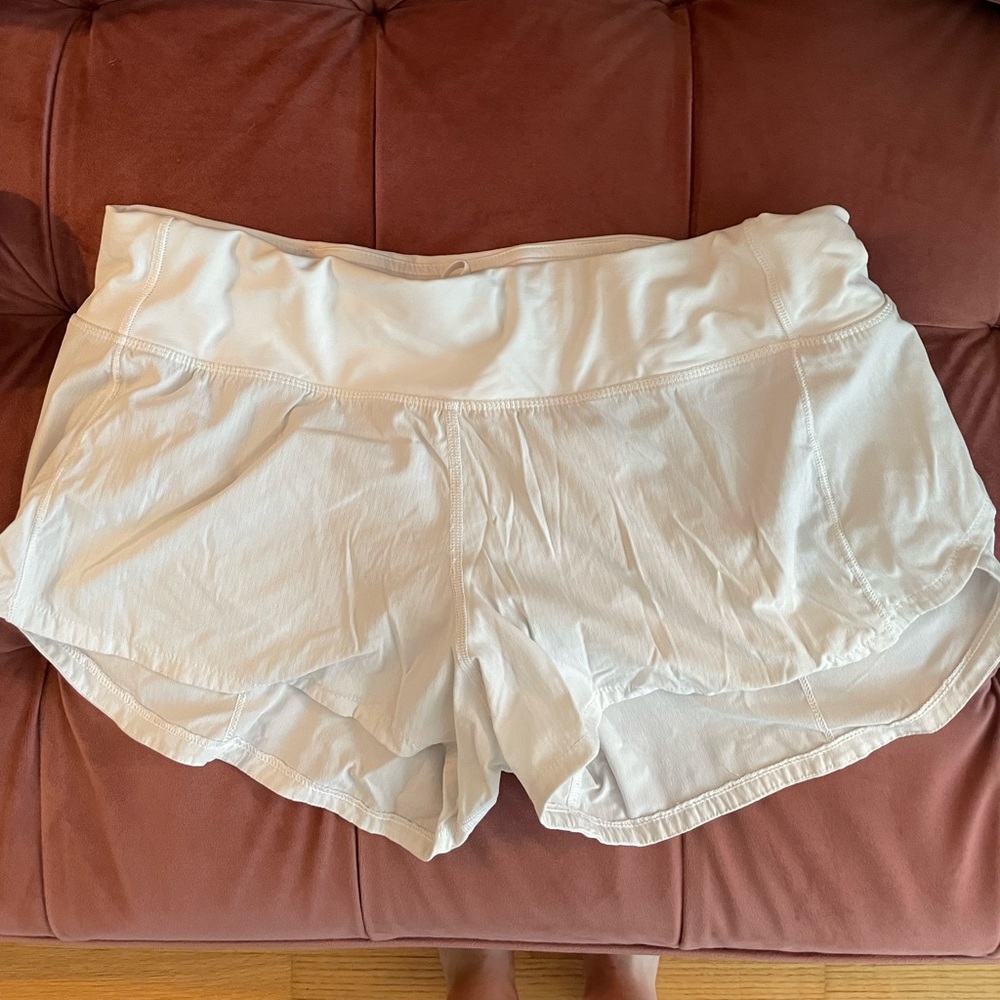 lululemon speed short white size 8
